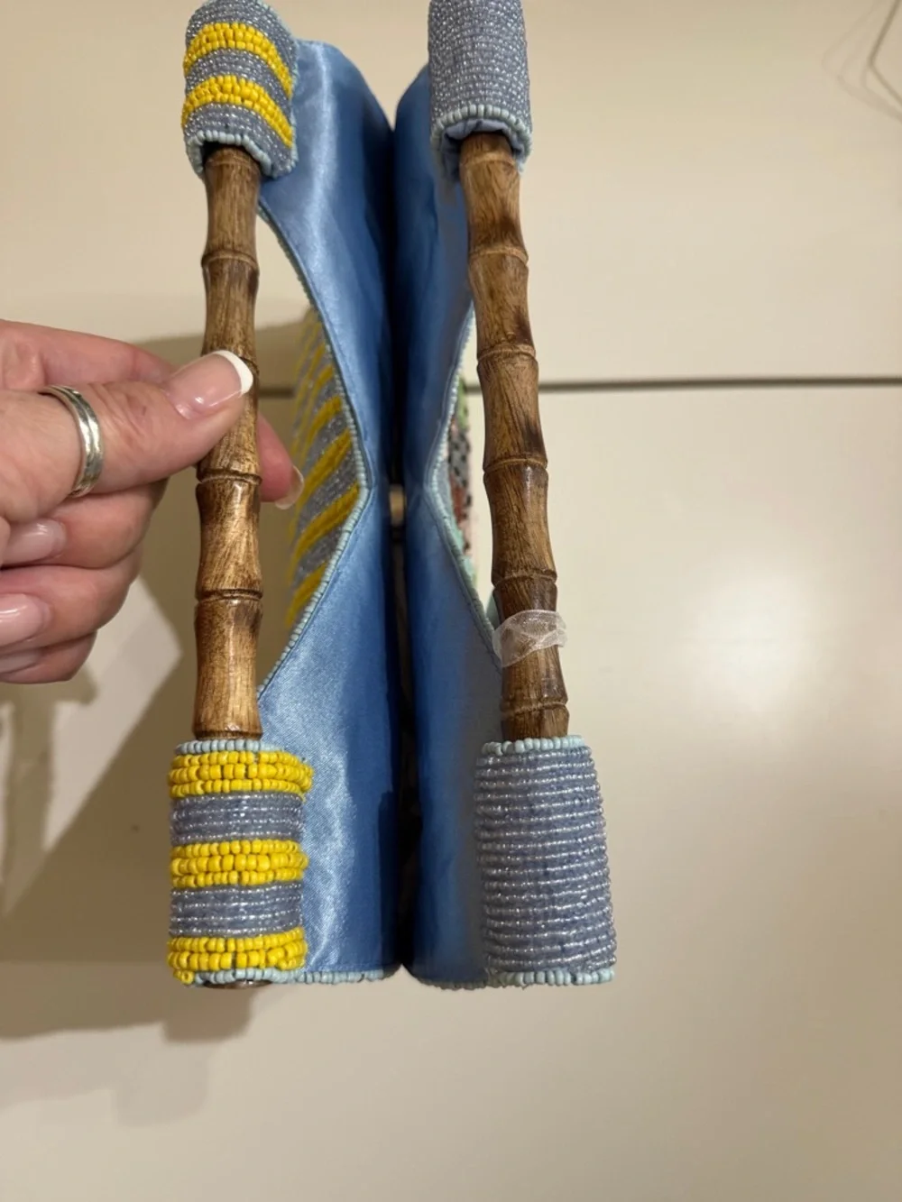 Handcrafted In India | Amalfi Southern Italy Beaded Top Handle Clutch 🇮🇹🍷 - Picture 8 of 12